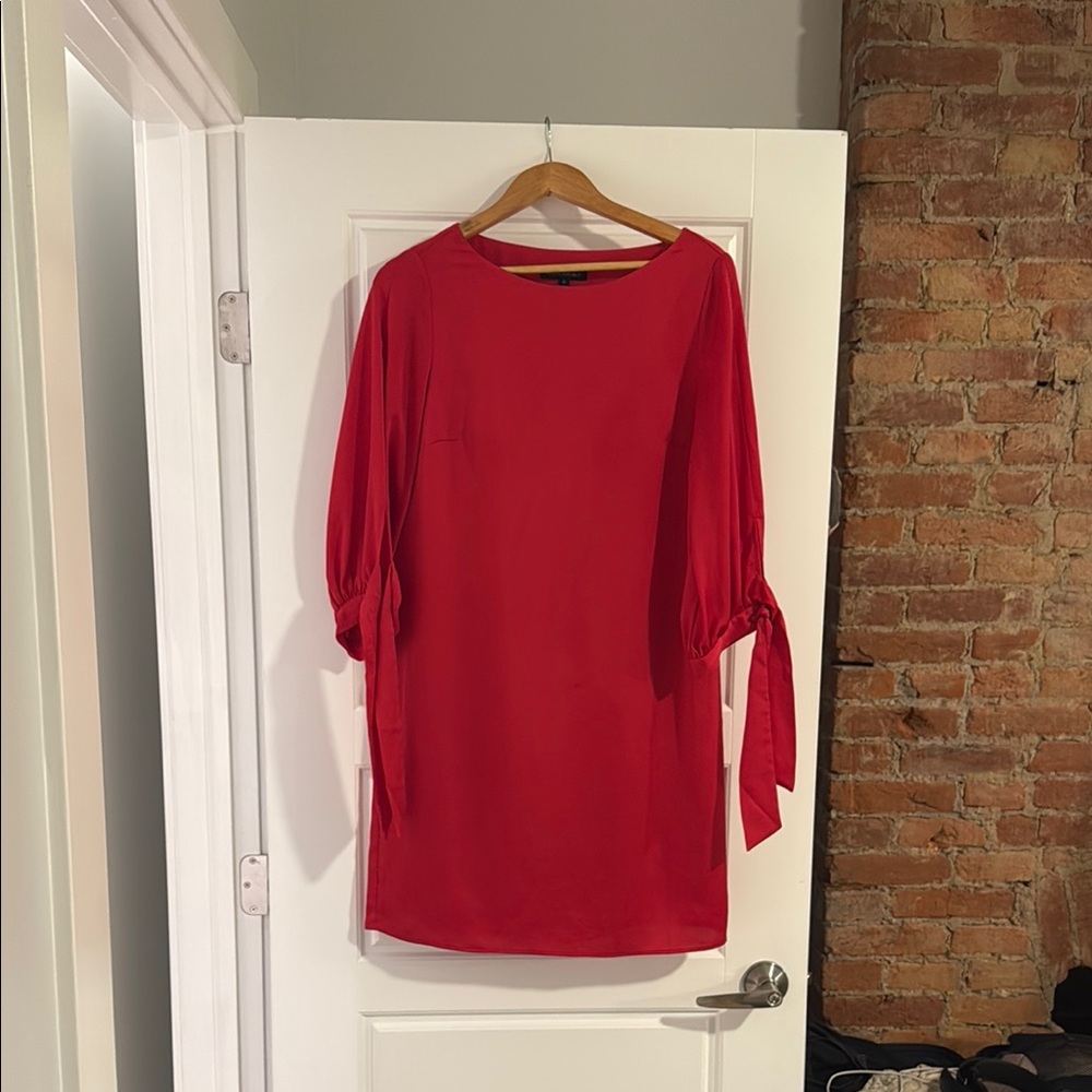 Banana Republic Red Sheath Dress with 3/4 Bishop Sleeves for Cocktail